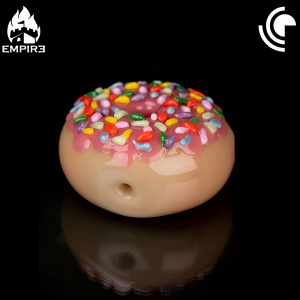 Empire Glassworks - Pink Sprinkle Donut Dry Pipe [2573]*
